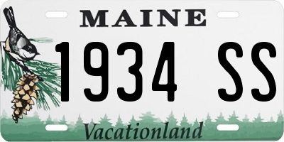 ME license plate 1934SS