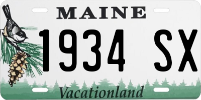 ME license plate 1934SX