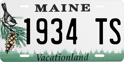 ME license plate 1934TS