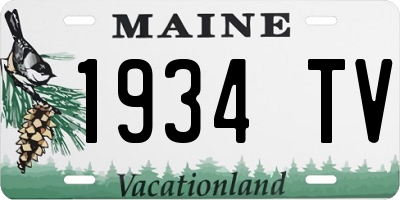 ME license plate 1934TV