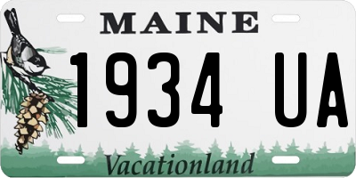 ME license plate 1934UA