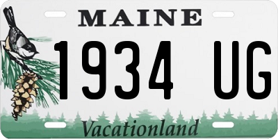 ME license plate 1934UG