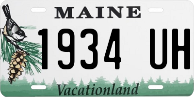 ME license plate 1934UH