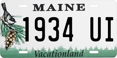 ME license plate 1934UI