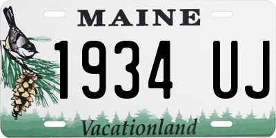 ME license plate 1934UJ