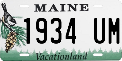 ME license plate 1934UM