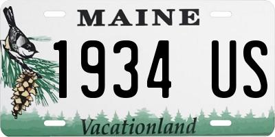 ME license plate 1934US