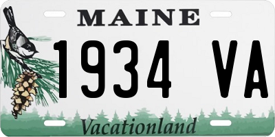 ME license plate 1934VA