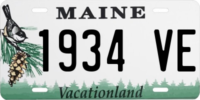 ME license plate 1934VE