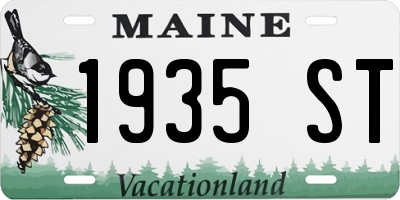 ME license plate 1935ST