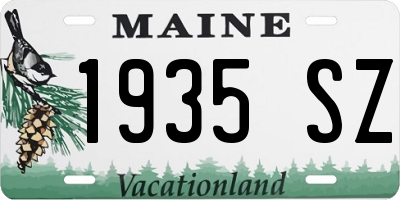 ME license plate 1935SZ