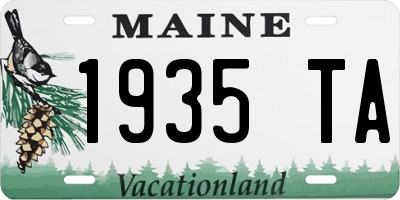 ME license plate 1935TA