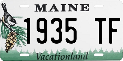 ME license plate 1935TF