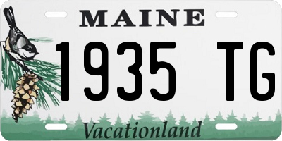 ME license plate 1935TG