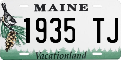 ME license plate 1935TJ