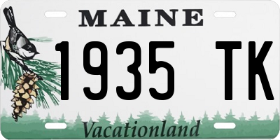 ME license plate 1935TK