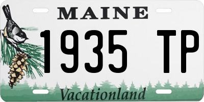 ME license plate 1935TP