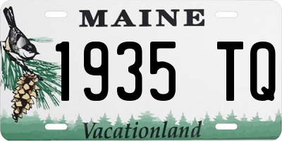 ME license plate 1935TQ
