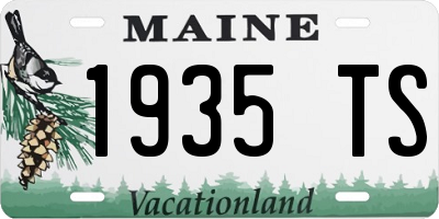 ME license plate 1935TS