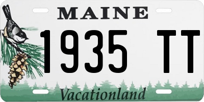 ME license plate 1935TT