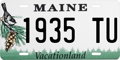 ME license plate 1935TU