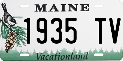 ME license plate 1935TV