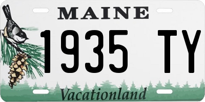 ME license plate 1935TY