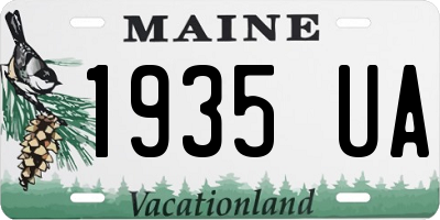 ME license plate 1935UA