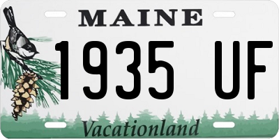 ME license plate 1935UF