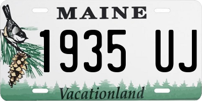 ME license plate 1935UJ