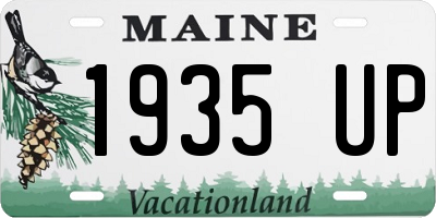 ME license plate 1935UP