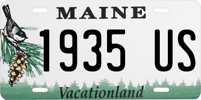 ME license plate 1935US