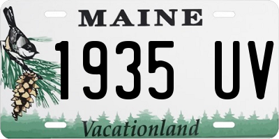 ME license plate 1935UV