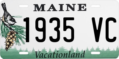 ME license plate 1935VC