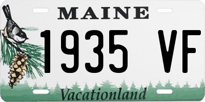 ME license plate 1935VF