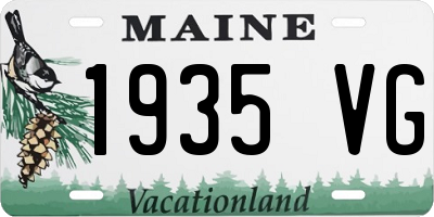 ME license plate 1935VG