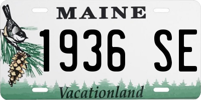 ME license plate 1936SE