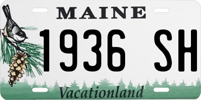 ME license plate 1936SH