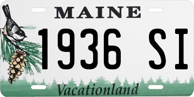 ME license plate 1936SI