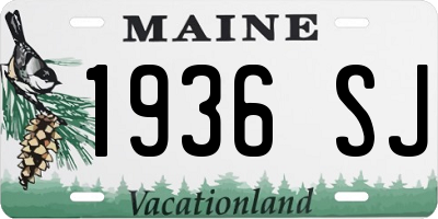 ME license plate 1936SJ
