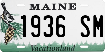 ME license plate 1936SM