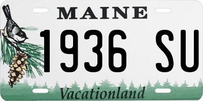 ME license plate 1936SU