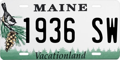 ME license plate 1936SW