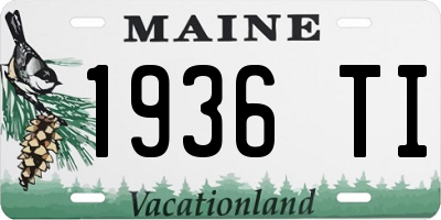 ME license plate 1936TI