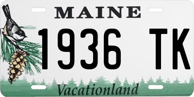 ME license plate 1936TK