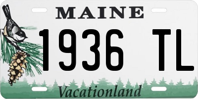 ME license plate 1936TL