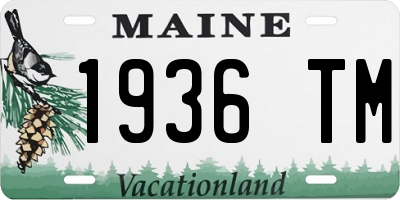 ME license plate 1936TM
