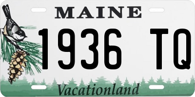 ME license plate 1936TQ