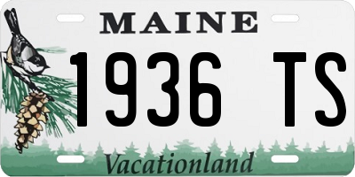 ME license plate 1936TS