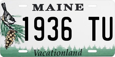 ME license plate 1936TU